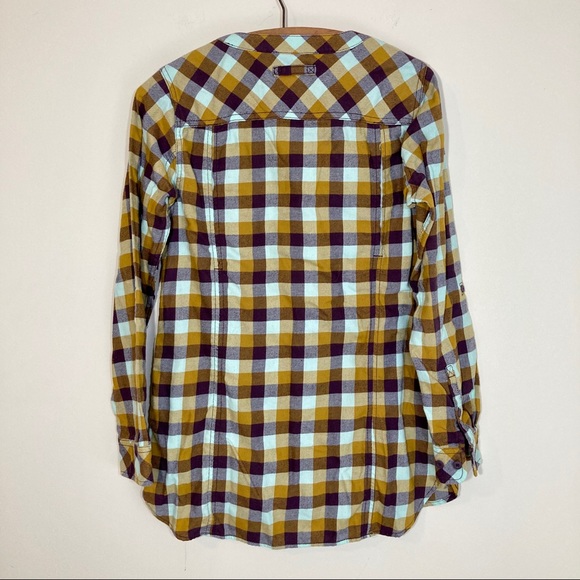 Duluth Trading Co Plaid Button Down Shirt - Yellow and Brown - Picture 8 of 8
